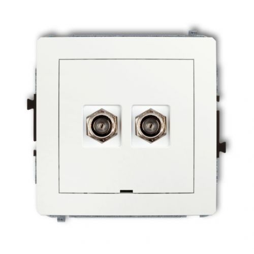 KARLIK DECO Gniazdo podwójne antenowe typu F (SAT) niklowany, bez pola opisowego biały mat 25DGFBO-2 - przechwytywanie[152].jpg